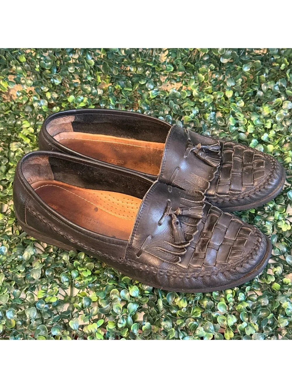 Giorgio Brutini Le Glove Black Tassel Loafers, mens size 11